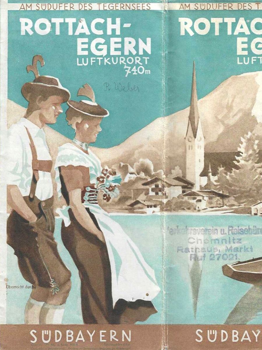 Altes Werbeprospekt von Rottach-Egern am Tegernsee