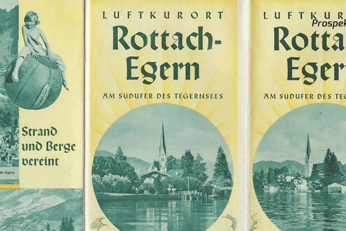 Altes Werbeprospekt von Rottach-Egern am Tegernsee