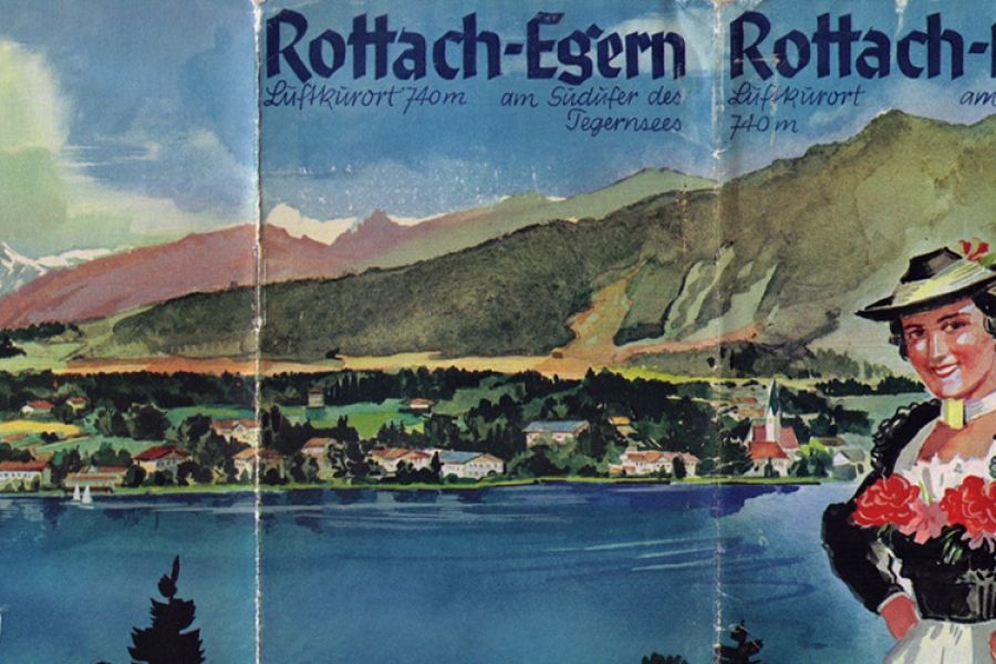 Altes Werbeprospekt von Rottach-Egern am Tegernsee